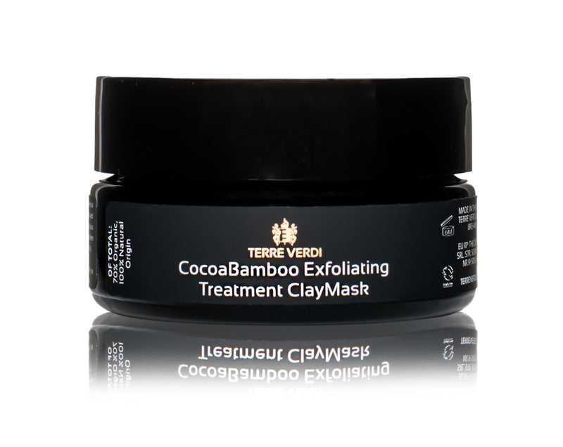 CocoaBamboo Exfoliating Treatment ClayMask for Face and Body - Natural Scrub
