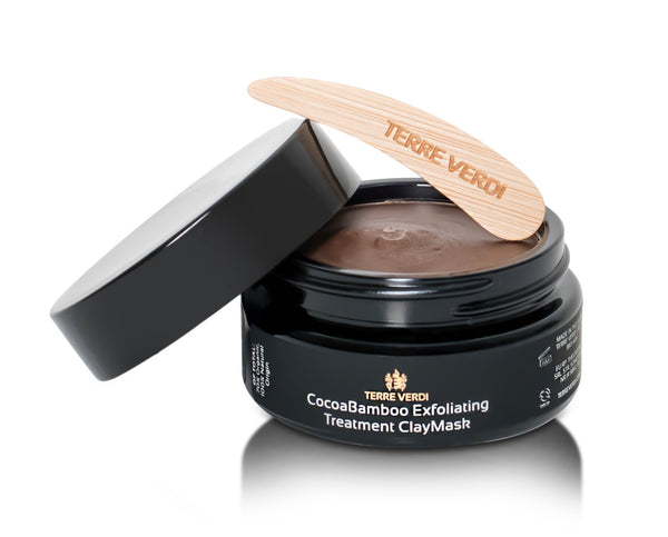 CocoaBamboo Exfoliating Treatment ClayMask for Face and Body - Natural Scrub